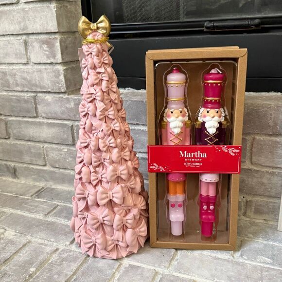 NEW Martha Stewart Christmas Nutcracker Taper Candle Set of 2 Viral - Picture 6 of 10